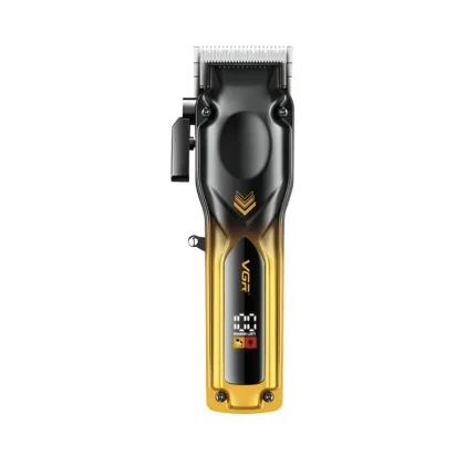 ماشین اصلاح حرفه‌ای وی جی آر VGR V-656 | نمایشگر دیجیتال، باتری ۲۰۰۰ میلی‌آمپر و تیغه کربن استیل